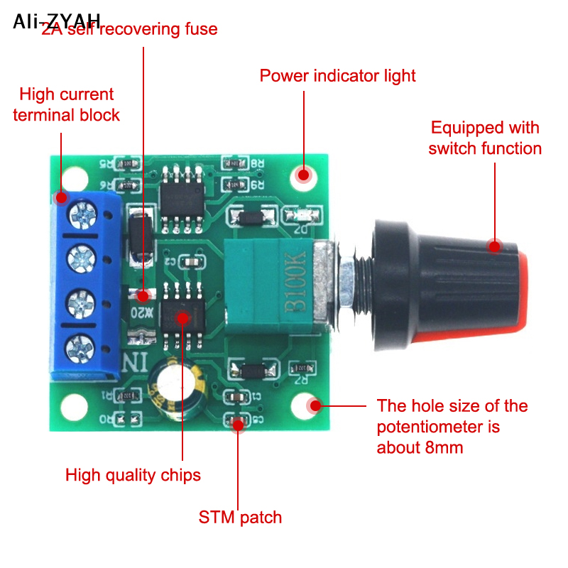 【MA8】1Pcs Adjustable Speed DC  - Home Improvement In Usa recension och pris