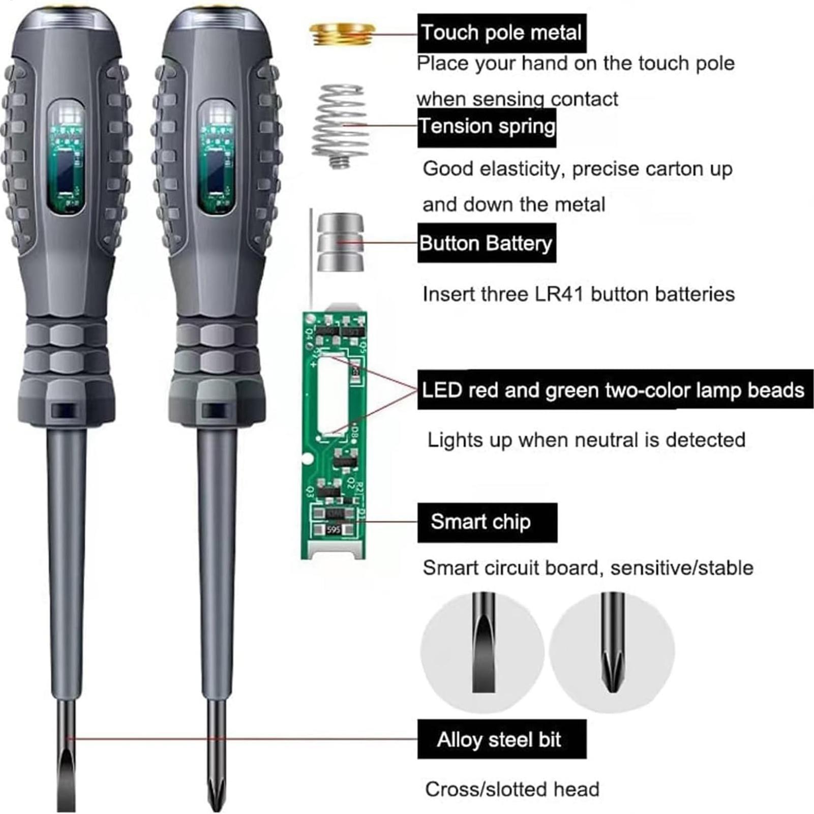 Screwdriver Electricity Detect - Stud Finder Magnetic recension och pris